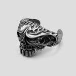 دستبند اسکلتی استیل مدل Huge Angry Skull کد Njd-938d3 - Image 7