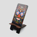 استند موبایل اسکلتی مدل Painted Flowered Eyes کد Phs-241d4