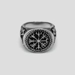انگشتر وایکینگی طرح تبر مدل Helm of Awe کد Njd787 - Image 2