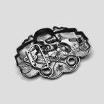 سگک کمربند اسکلت طرح پیستون موتور مدل Gear Head کد Njd-822d4 - Image 3