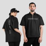 تیشرت نیم زیپ مدل Fear of God کد Spl-445d4 رنگ مشکی