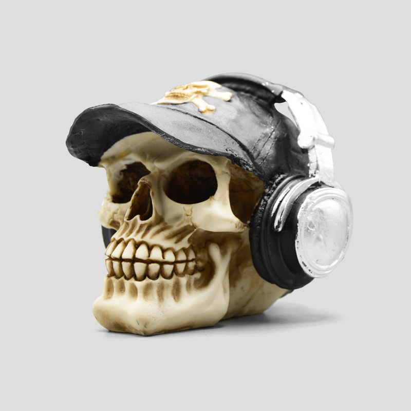 49969- مجسمه اسکلتی طرح جمجمه DJ خارجی (1) مجسمه جمجمه DJ خارجی کد Njd-156d3 - Image 1