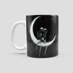 ماگ اسکلتی سرامیکی مدل Love on the Moon کد Dbm-899d4