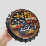 تابلو فلزی طرح موتورسیکلت مدل Route 66 کد Njd-397d3 - Image 3