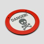 استیکر دیواری اسکلتی چوبی مدل Danger 16cm کد Dbm-817d5 - Image 2