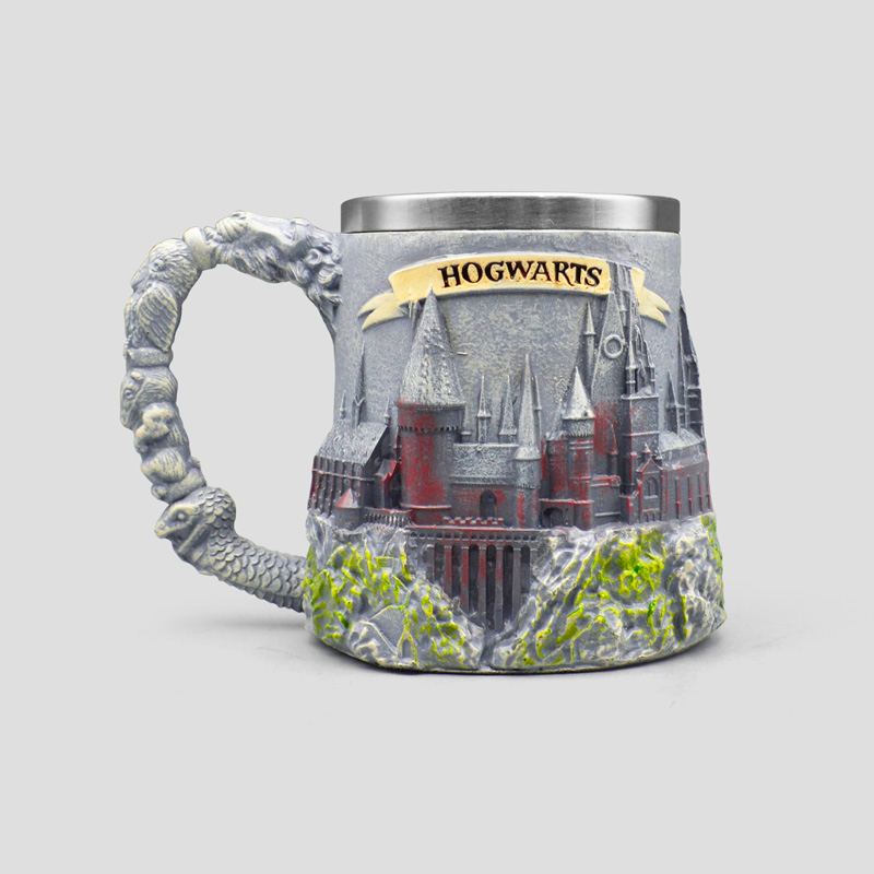 50473- ماگ داخل استیل هری پاتر Harry Potter مدل مدرسه جادوگری هاگوارتز Hogwarts (1) ماگ داخل استیل مدرسه جادوگری هاگوارتز کد Psg-150d2 - Image 1