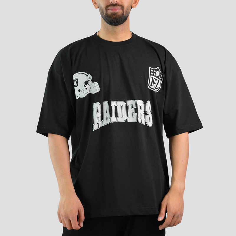 50741- تیشرت سوپرلش اسکلتی طرح فوتبال آمریکایی مدل Raiders NFL (1) تیشرت لش اسکلتی مدل Raiders کد Spl-445d6 رنگ مشکی - Image 1