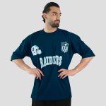 تیشرت لش اسکلتی مدل Raiders کد Spl-445d6 رنگ آبی نفتی - Image 6