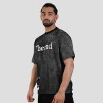 تیشرت باکسی طرح اسکلت مدل Skateboard کد Spl-445d7 رنگ مشکی - Image 3