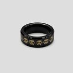 حلقه اسکلتی مدل Golden-Skulls رنگ مشکی کد Fsi133 - Image 3