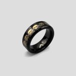 حلقه اسکلتی مدل Golden-Skulls رنگ مشکی کد Fsi133 - Image 4