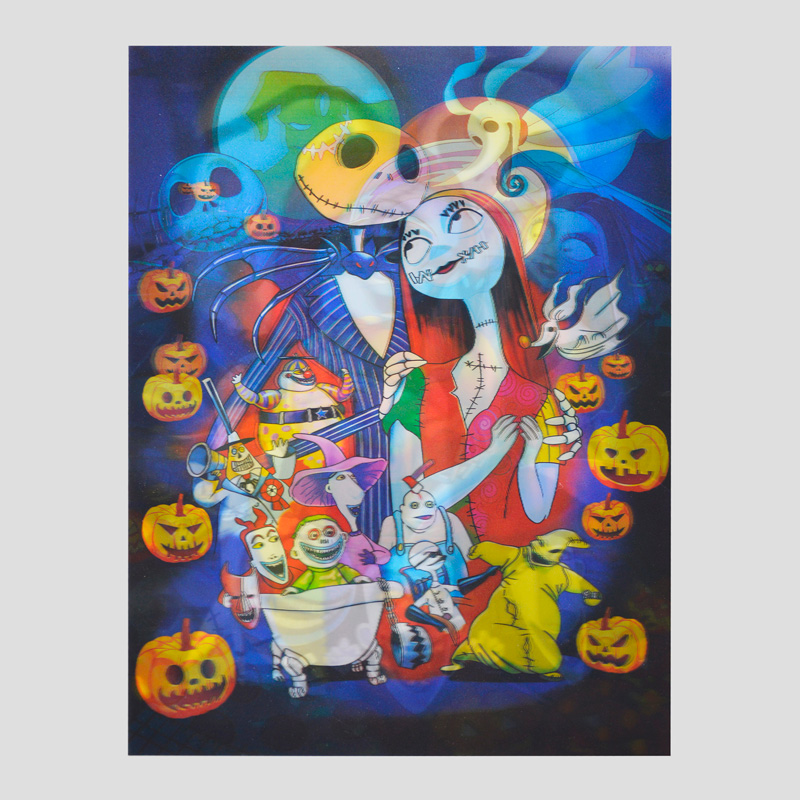 51072- تابلو سه بعدی هالووینی طرح جک اسکلینگتون و سالی مدل The Nightmare Before Christmas (1) تابلو سه بعدی هالووینی طرح جک و سالی کد Frh-397d5 - Image 1
