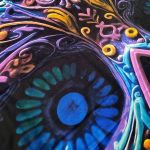 بک دراپ بلک لایت مدل Psychedelic Skull کد Dbm-511d8 (200×150 سانتیمتر) - Image 3
