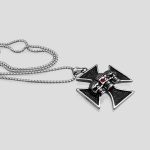 پلاک و گردنبند استيل طرح جمجمه مدل Iron Cross کد Njd-749d3 - Image 2