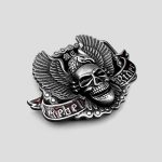 سگک کمربند اسکلت طرح جمجمه و عقاب مدل Rebel Rider کد Njd-822d8 - Image 2