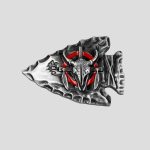 سگک کمربند اسکلتی طرح جمجمه گاومیش مدل Rock کد Njd-822d9