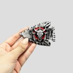 سگک کمربند اسکلتی طرح جمجمه گاومیش مدل Rock کد Njd-822d9 - Image 4