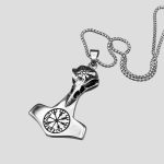پلاک و گردنبند استیل لنگر و جمجمه کلاغ وایکینگی کد Njd-531d5 - Image 4