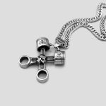 پلاک و گردنبند استيل اسکلتی هارلی دیویدسون طرح پیستون کد Njd-531d6 - Image 2