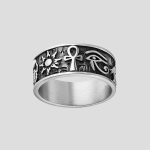 حلقه طرح مصر باستان مدل Egyptian Symbols کد Njd-181