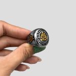 انگشتر وایکینگی دو رنگ مدل Valknut کد Njd-181 - Image 4
