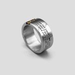حلقه طرح جمجمه طلایی مدل Respect or Truth کد Njd-181 - Image 2