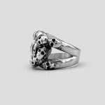 انگشتر طرح جمجمه مدل Interlocking skulls کد Njd-181 - Image 3