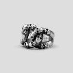 انگشتر طرح جمجمه مدل Interlocking skulls کد Njd-181 - Image 4