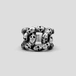انگشتر طرح جمجمه مدل Interlocking skulls کد Njd-181 - Image 2