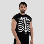 ژیله بافت اسپرت اسکلتی مدل Chest Bones کد Nyn-892d1 - Image 3