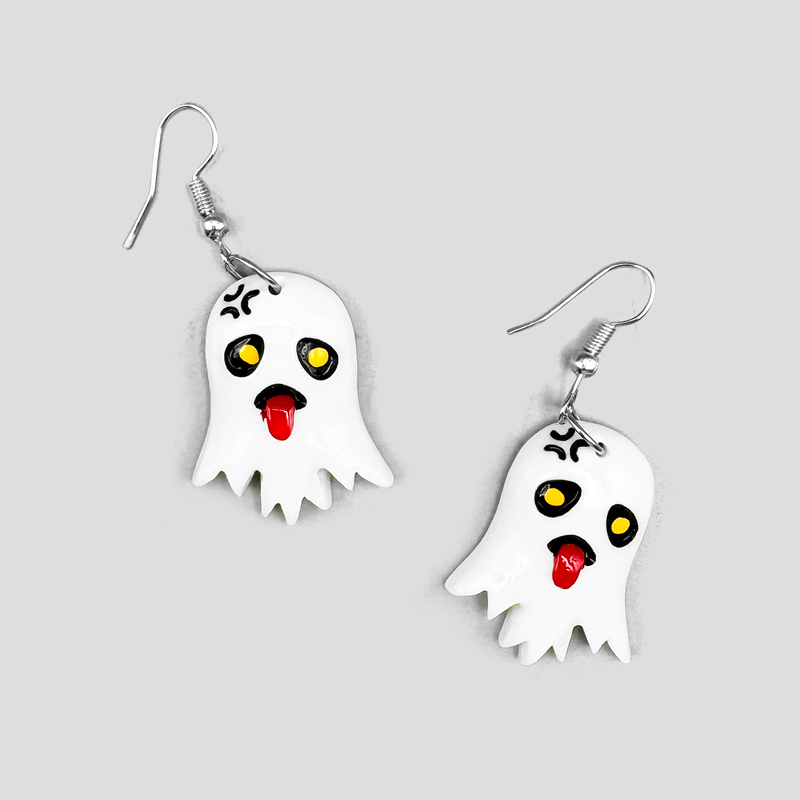 54245- گوشواره هالووینی طرح روح مدل White Ghost (1) گوشواره هالووینی طرح روح مدل White Ghost کد Shn-730d6 - Image 1