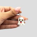 گوشواره هالووینی طرح روح مدل White Ghost کد Shn-730d6 - Image 3