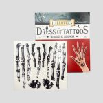 تتو موقت هالووینی طرح استخوان مدل Hand Bones کد Shf-355d5 - Image 2