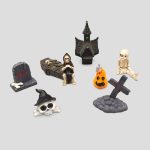 فیگور رومیزی اسکلتی شب هالووین مدل Cemetery کد Hsm-390d1 بسته هشت عددی - Image 2