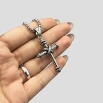 پلاک و گردنبند استیل طرح صلیب مدل Wrapped Rope کد Fsi-204H0181 - Image 3