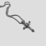 پلاک و گردنبند استیل طرح صلیب مدل Wrapped Rope کد Fsi-204H0181 - Image 2
