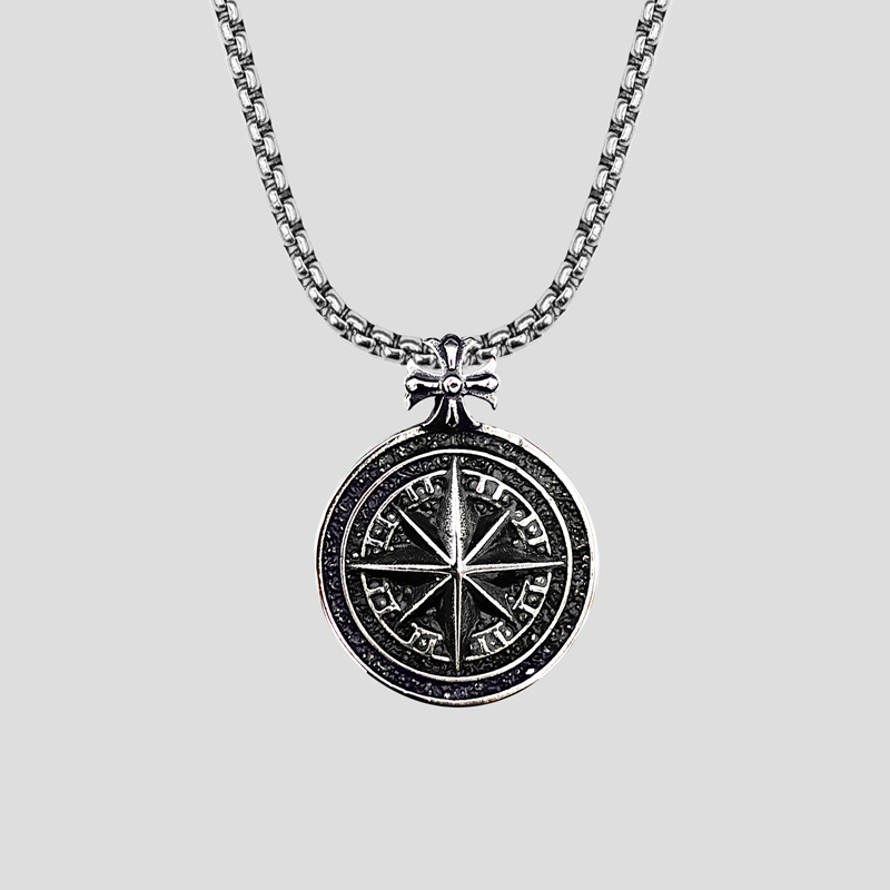 پلاک و گردنبند استیل کروم هارتز مدل Compass کد Njd-204H0171 پلاک و گردنبند استیل کروم هارتز مدل Compass کد Njd-204H0171 - Image 1