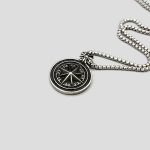پلاک و گردنبند استیل کروم هارتز مدل Compass کد Njd-204H0171 - Image 2