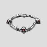 دستبند استیل اسکلتی مدل Cold Bones کد Njd-404M0321