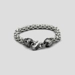 دستبند استیل اسکلتی مدل Smelti کد Njd-404M0316