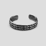 دستبند استیل اسکلتی کروم هارتز مدل Skull Drip کد Njd-404M0336