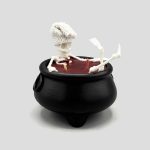 شمع طرح دیگ اسکلتی مدل Bath کد 404M0378