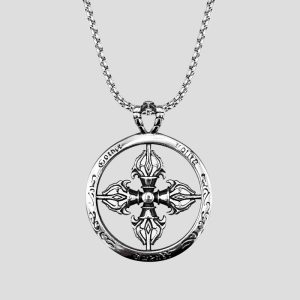 پلاک و گردنبند استیل مدل Chrome Hearts کد Njd-404M0291