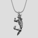 پلاک و گردنبند استیل مدل Dinosaur کد Njd-404M0306