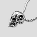 پلاک و گردنبند استیل اسکلتی مدل Silence کد Njd-404M0281 - Image 3
