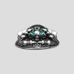 پلاک و گردنبند استیل اسکلتی چشم اژدها فیروزه ای مدل Assassin's Creed کد Njd-158d2 - Image 6