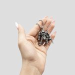 پلاک و گردنبند استیل طرح سرباز گلادیاتور مسلح کد Njd-405A0376 - Image 3