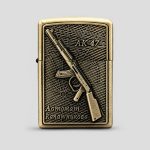 فندک بنزینی طرح تفنگ مدل AK-47 کد SHS-405C0445