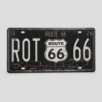 تابلو فلزی طرح Route 66 کد Njd-26E0453