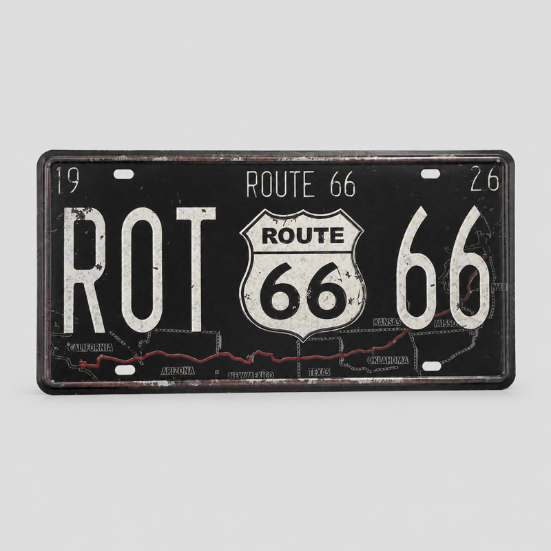 تابلو فلزی طرح Route 66 کد Njd-26E0453 تابلو فلزی طرح Route 66 کد Njd-26E0453 - Image 1
